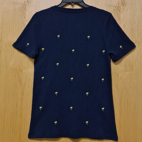 J.Crew NWT Embroidered Tulips T-Shirt Top S - Picture 7 of 11